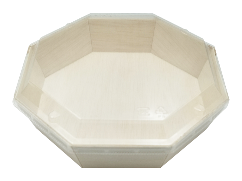 Octagon wooden box (FAN) 、wooden container 、wooden veneer box